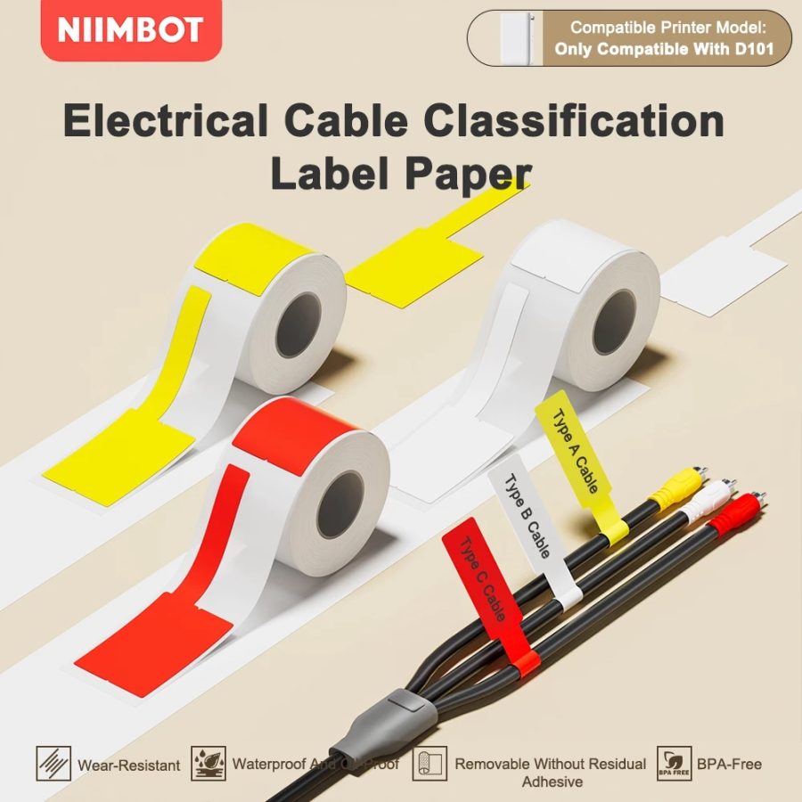 niimbot d11/d110/d101/h1s cabel label sticker