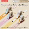 niimbot d11/d101/d110/h1s animal cartoon colored label printing paper | waterproof & oilproof sticker