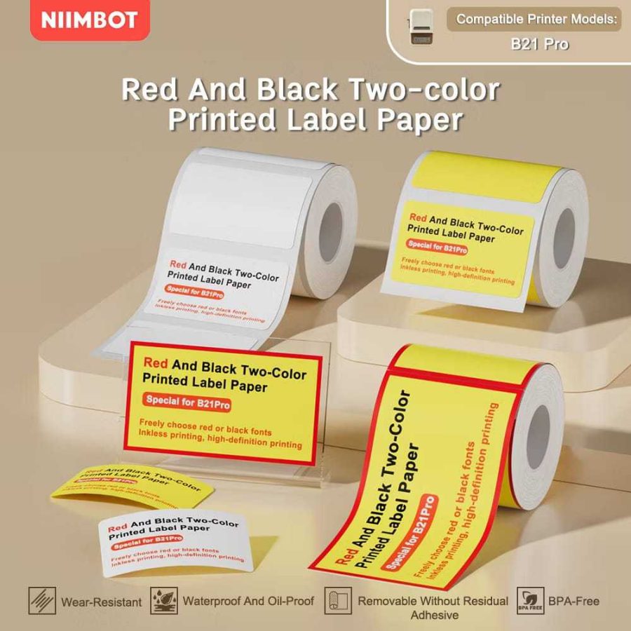 b21 pro machine specific label stickers dual color