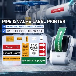 NIIMBOT Industrial Chemical Pipe & Valve Identification Label Stickers