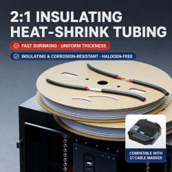 NIIMBOT C1 White Heat-Shrink Tube Durable Waterproof Electrical Cable Wire Identification Sleeve Compatible with NIIMBOT C1 Only